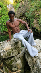 UNMATTA SWEATPANT * GREY WITH WHITE PRINT