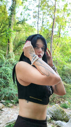 ANJALI CROP HOOD  * BLACK