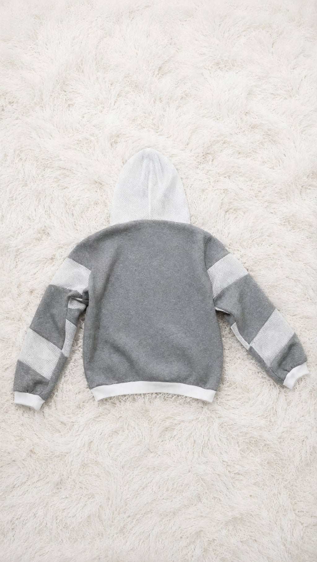 NIRMOKA HOODIE * GREY WITH TRANSPARENT SCALE INSERTS