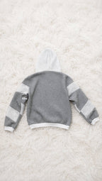NIRMOKA HOODIE * GREY WITH TRANSPARENT SCALE INSERTS