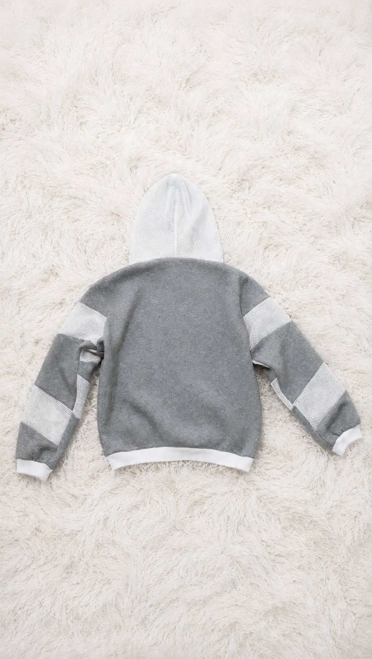 NIRMOKA HOODIE * GREY WITH TRANSPARENT SCALE INSERTS