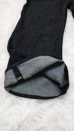 JEANS ANANTA RUBINO * BLACK WITH IMPERIAL PORPORA EMBROIDERY [lime edition]