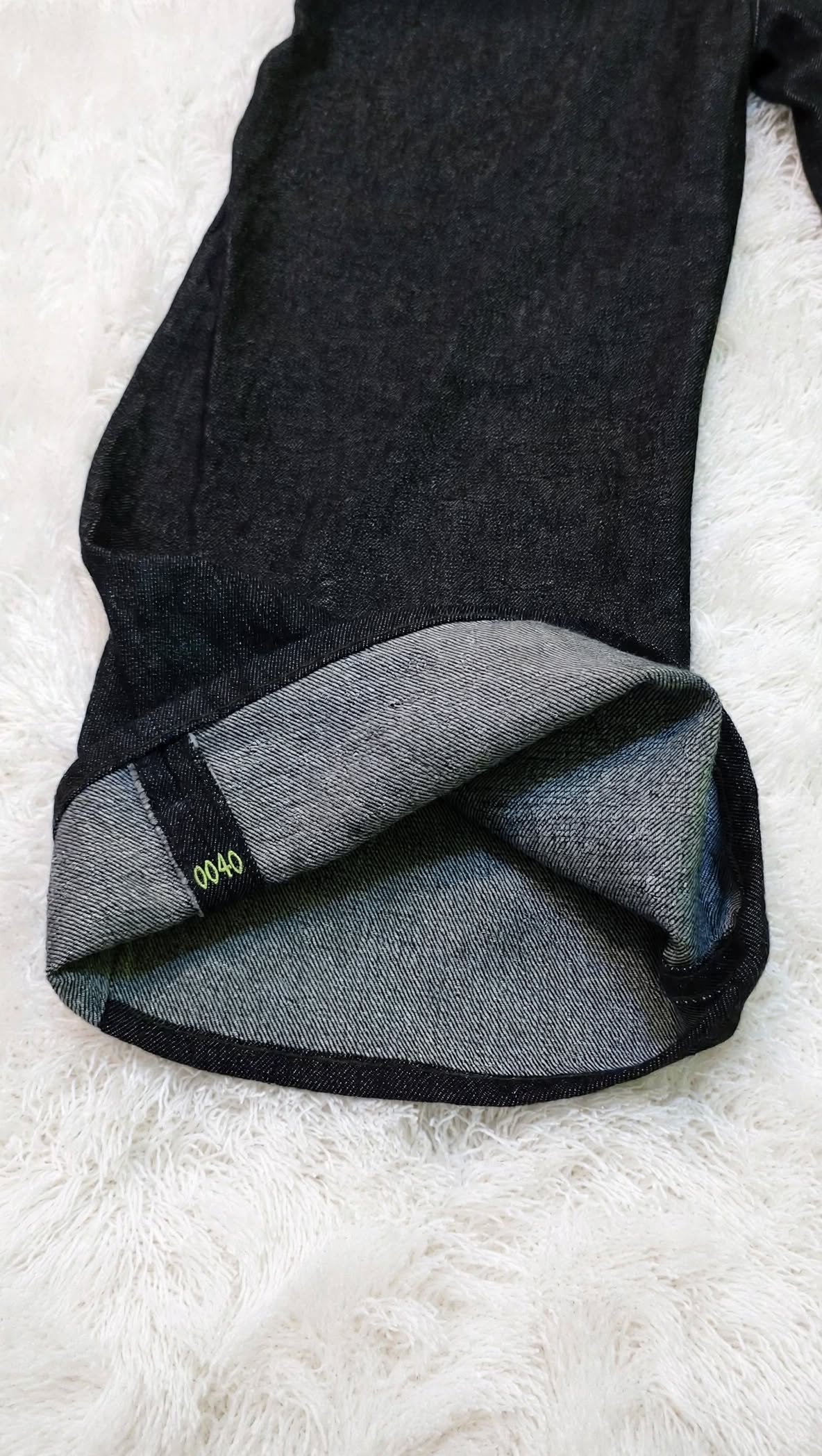 JEANS ANANTA RUBINO * BLACK WITH IMPERIAL PORPORA EMBROIDERY [lime edition]